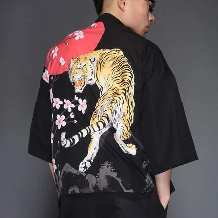 Японское кимоно кардиган для мужчин haori yukata мужской самурайский костюм одежда кимоно куртка мужская кимоно рубашка yukata haori TA475 - Цвет: 1