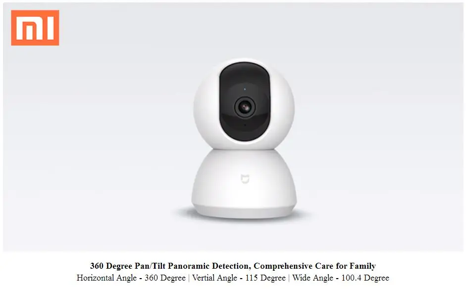 Оригинальная Xiaomi MIJIA 720P камера 360 градусов смарт WiFi приложение дистанционное управление приложение ночное видение IP движения аудио обнаружения Камера