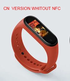 Оранжевый Xiaomi mi-браслет 4 Smart mi Band 4, браслет, пульсометр, фитнес, 135 мА/ч, цветной экран, Bluetooth 5,0, трекер активности, 4 цвета - Цвет: Оранжевый