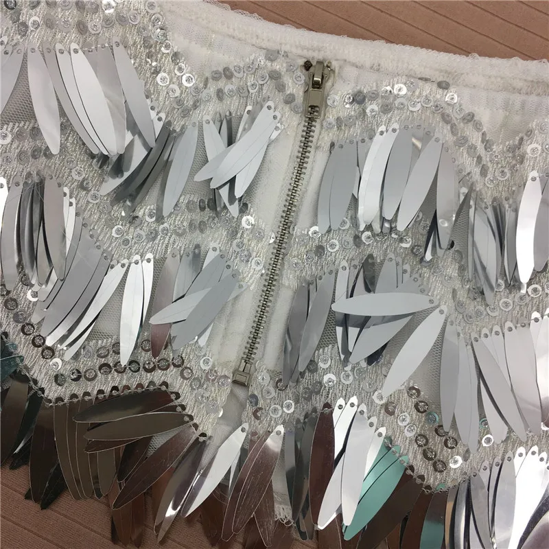 Sexy Strapless Sequins Tank Top Women Off The Shoulder Sleeveless Club Glitter Top Fashion Summer Sequined Vest Crop Tops