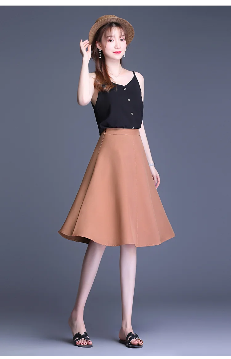 Beiyingni New Arrival High Waist Skirt Womens Solid Color Office Work Wear Fashion Lady Skirts Elegant Soft Faldas OL Saias