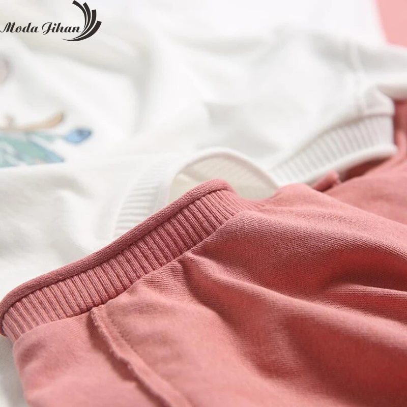 Moda Jihan новинка шикарные футболки для молодых женщин хлопковые с короткими
