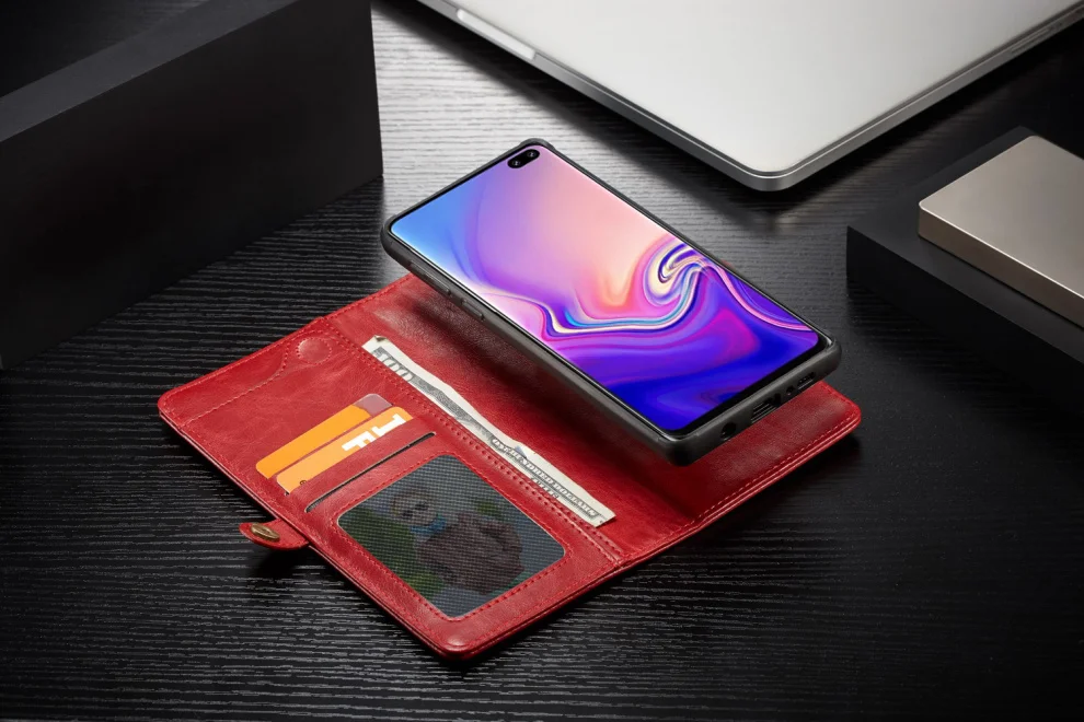 Винтажный чехол-кошелек для samsung Galaxy S10/Plus, Роскошный кожаный флип-чехол на магните, силиконовая задняя крышка для samsung Galaxy S10e, чехол