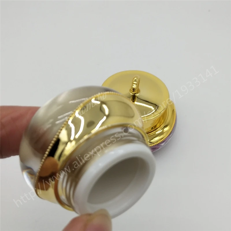 

500pcs/lot 5G 10G 15G Acrylic Cream Jar, Plastic Jar for Eye Cream and Lipstick, Senior Cream Bottle with Crown cover