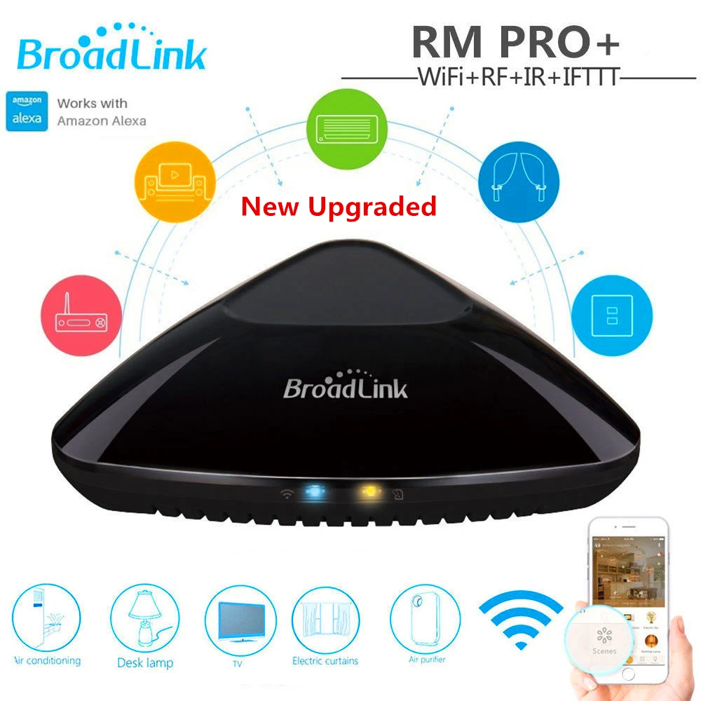 Broadlink Smart Home Original RM Pro for Alexa Google 433MHz WiFi IR RF Wireless Automation APP Remote Control TV|Модули для умного