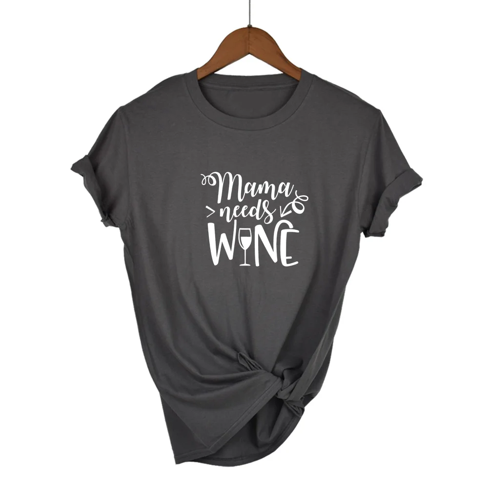 Mama needs wine футболка летняя новая модная женская футболка подарок для мамы футболки топы слоган забавная футболка