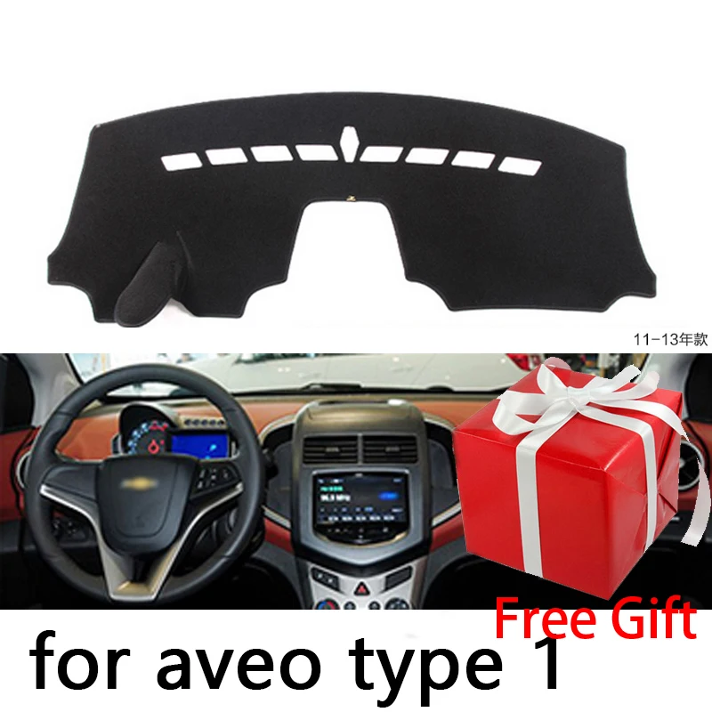 Для Chevrolet Aveo Sonic 2012 2016 коврик для приборной панели стайлинга автомобиля задняя