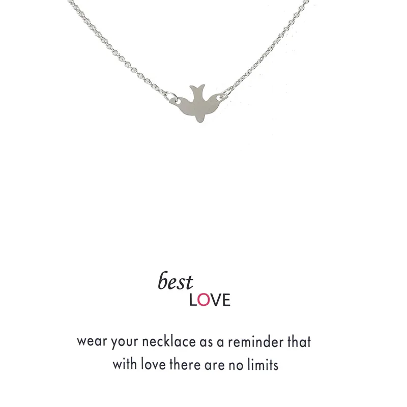 1 шт. минималистическая лучшая любовь птица подвеска чокер колье застежки для