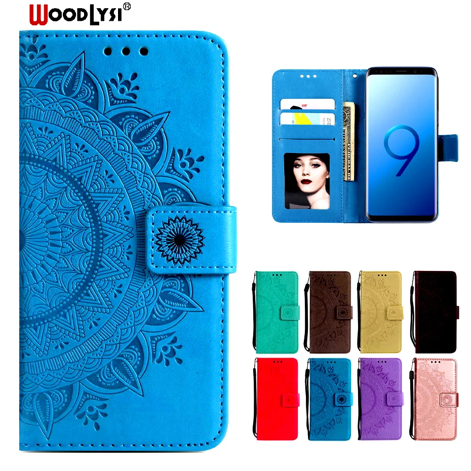 Кожаный чехол книжка для Samsung Galaxy J3 J4 J6 J7 J8 A6 A8 2018 S4 S3 S5 S6 S7 Edge S8 S9 Plus A3 A5 2017 Note 4 3 8