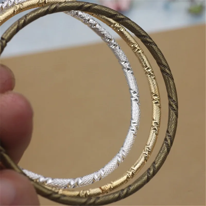 63 мм Круглый браслет золотого серебряного цвета античный бронзового винтажный