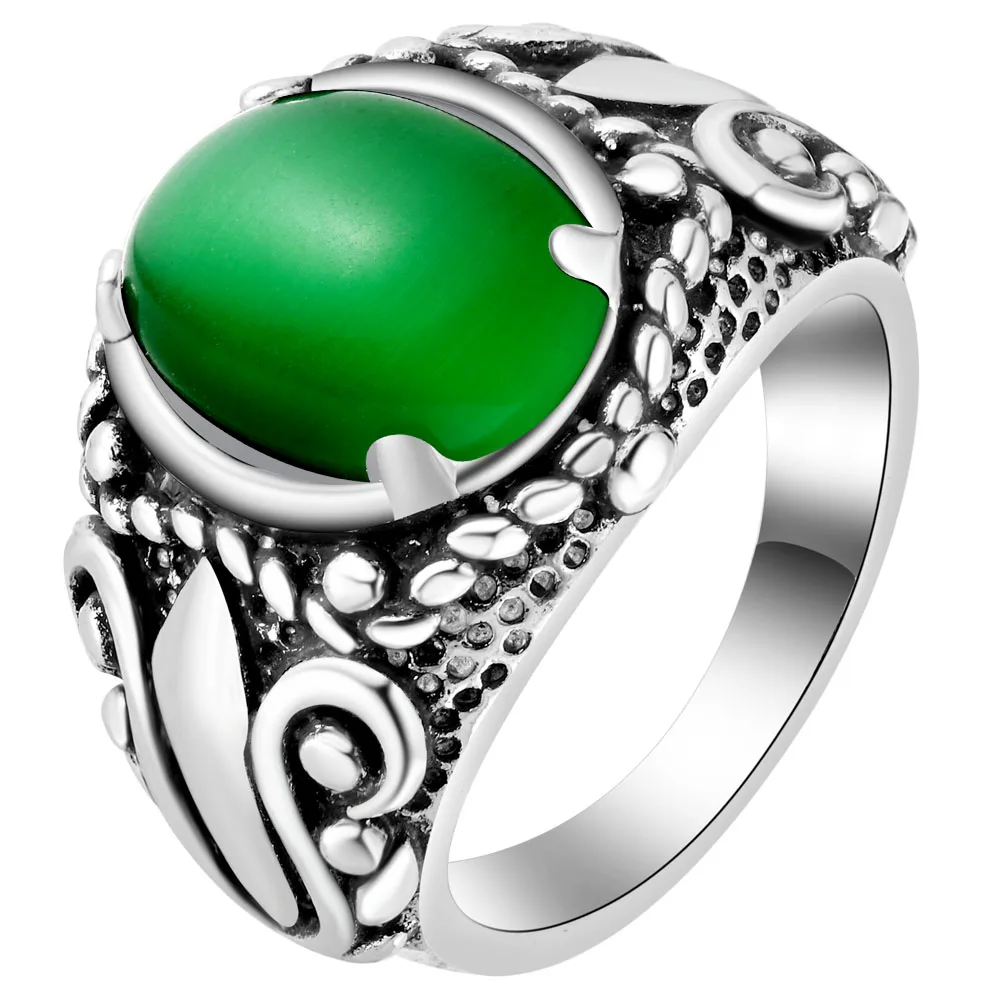 Женское кольцо из серебра 925 пробы с искусственным драгоценным камнем | Украшения