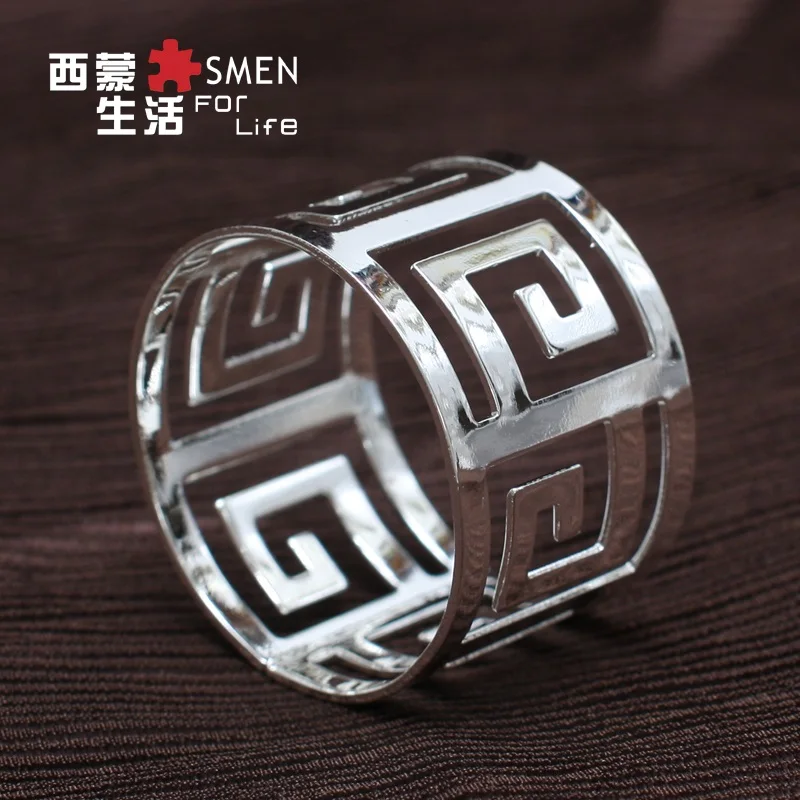 Кольца для салфеток из металлического сплава золотистого и серебристого цвета