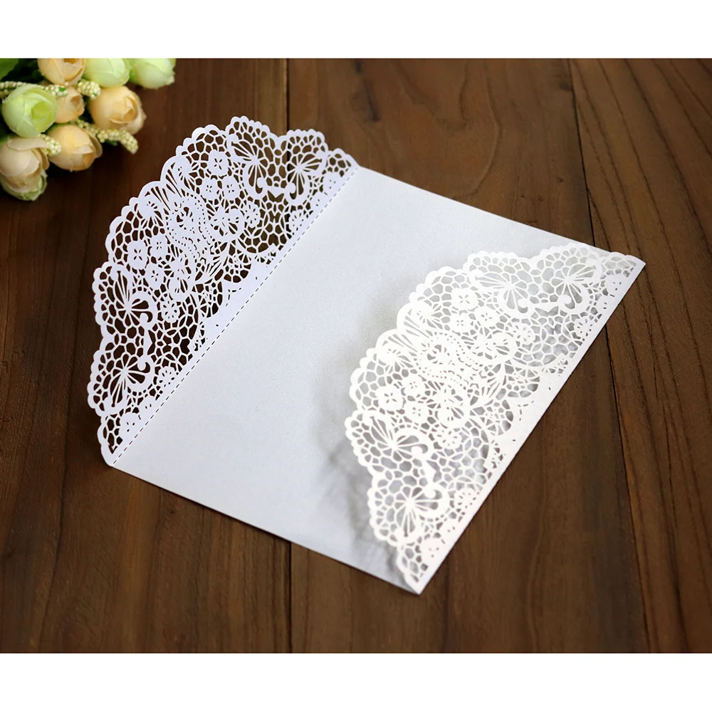 New 10Pcs Laser Cut Wedding Party Invitations Cards West Bridal Shower Gift Greeting Card Decor 2 Colors Optional | Дом и сад