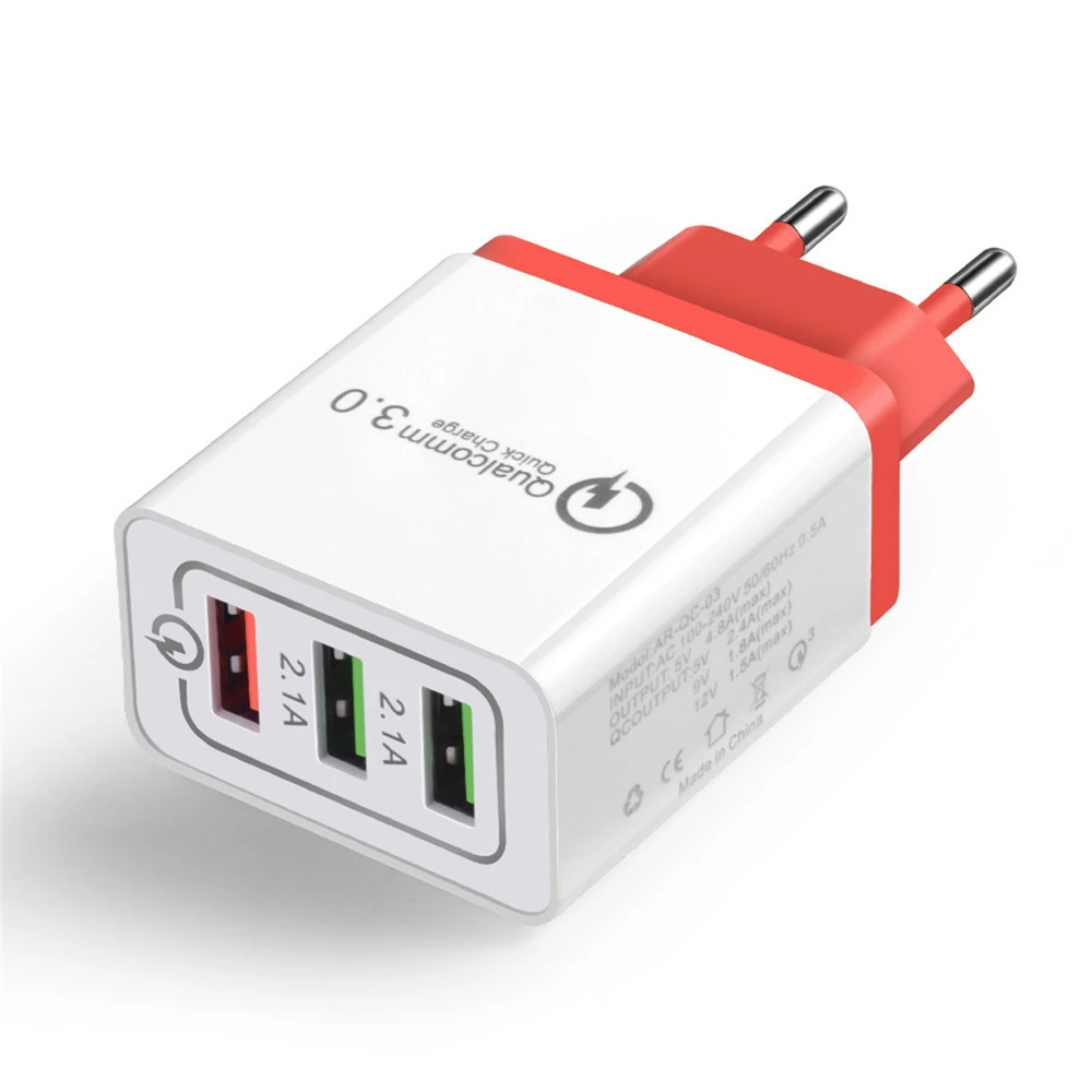 Сетевое зарядное устройство с 3 USB-портами 0 9 В 12 | Мобильные телефоны и аксессуары