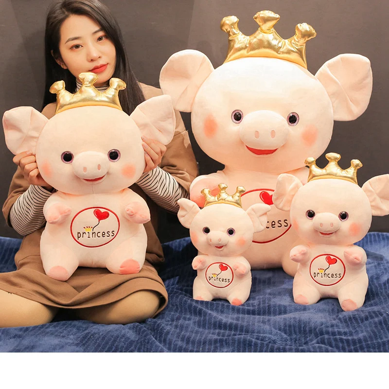 

25cm/35cm/45cm Sweet Cute Big Eyes Piggy Plush Toys Soft Cartoon Animal Stuffed Doll Girls Birthday Gifts Baby Accompany Dolls