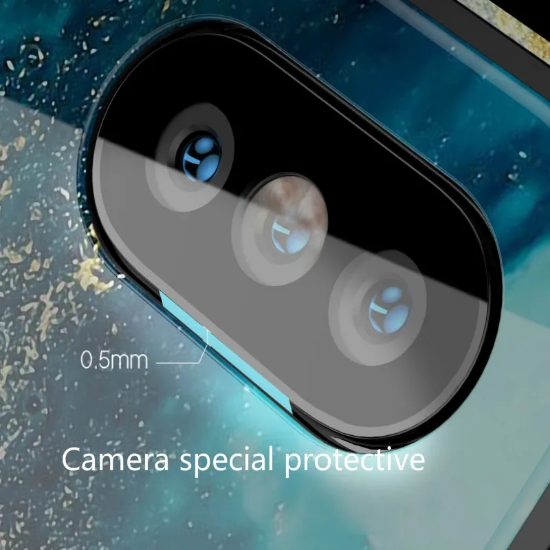 Роскошный чехол для телефона iphone 7 8 6 S plus закаленное стекло сверхпрочная защита