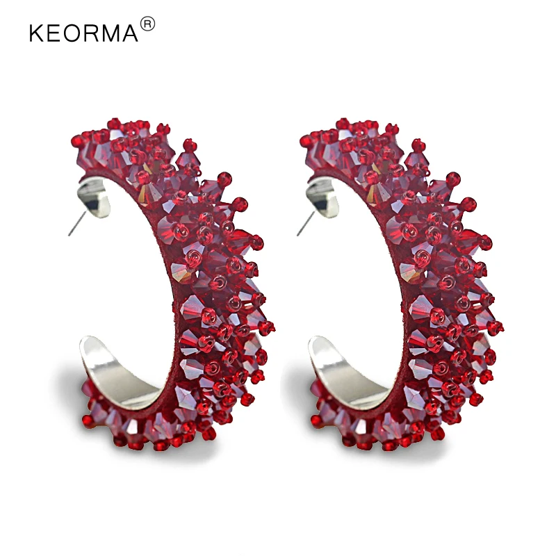 KEORMA 6 Colors New C shape Ear nail Fashion Design Drop Elegant for Jewelry Women Earrings Gift Wholesale Pendientes ER240 | Украшения и