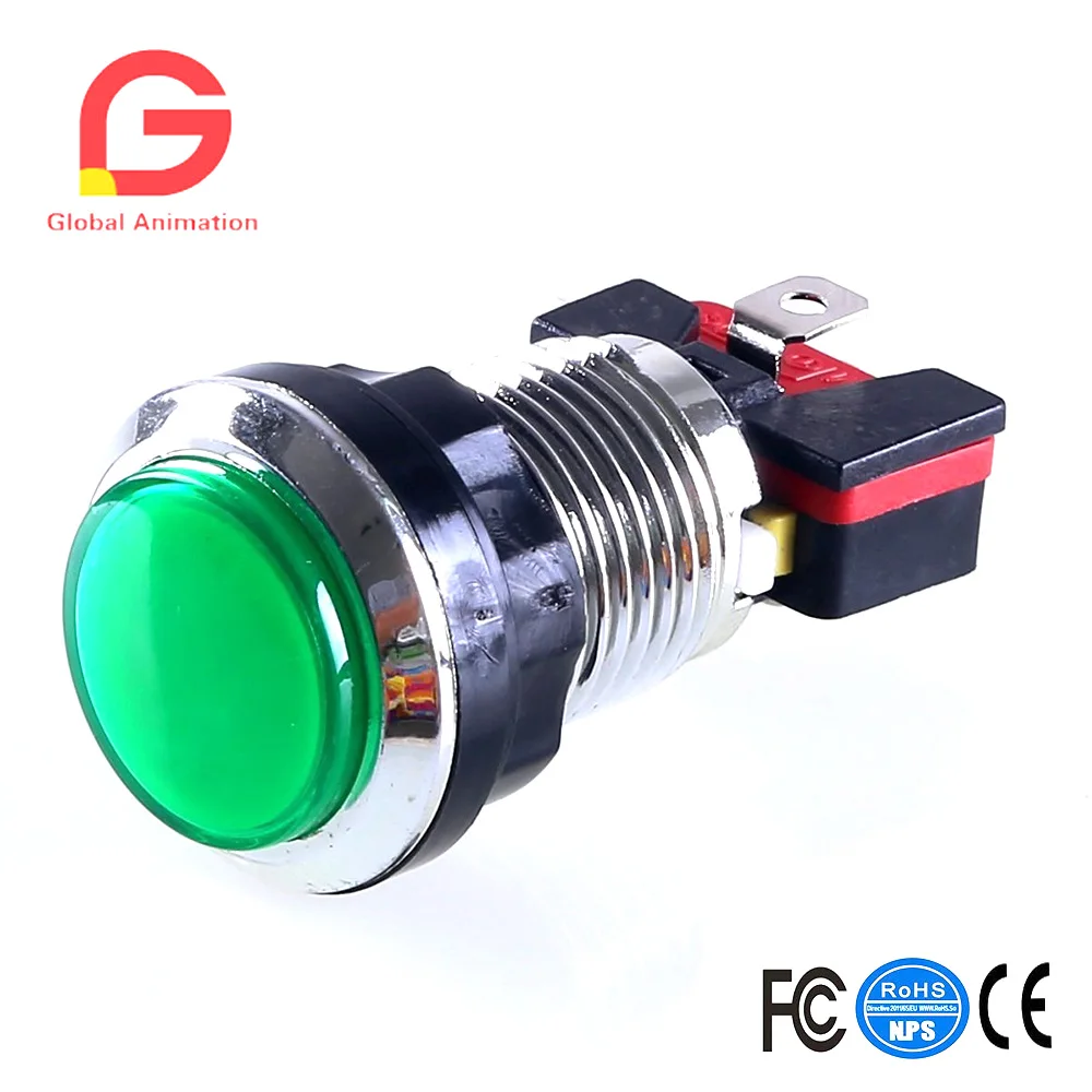 Аркадный светодиодный набор сделай сам для ПК 2 игрока джойстик USB LED с подсветкой