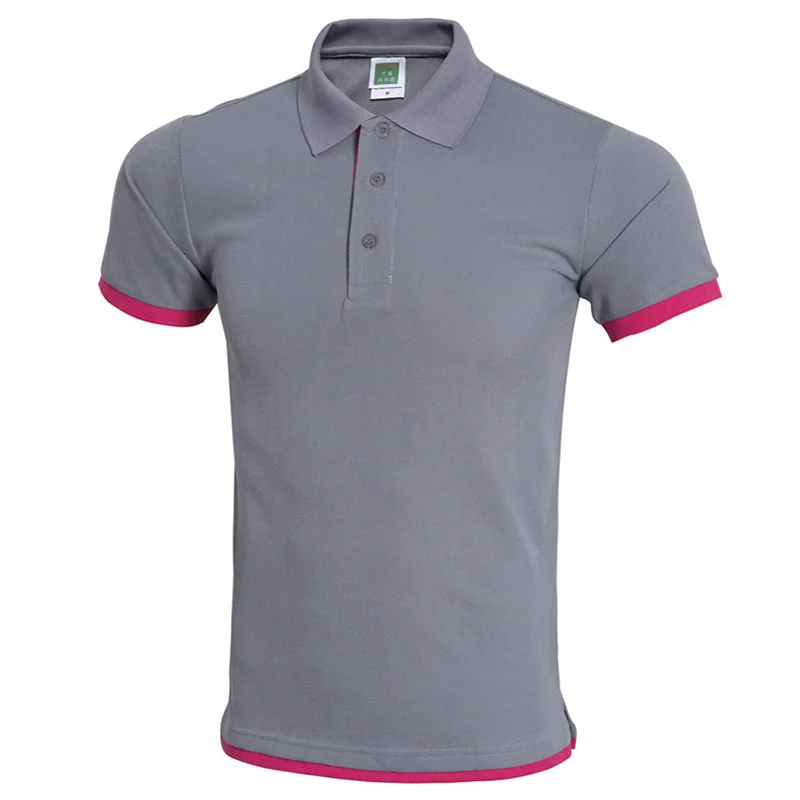 Классическая мужская рубашка Polo Homme 2017 Мужская модная футболка поло серого цвета