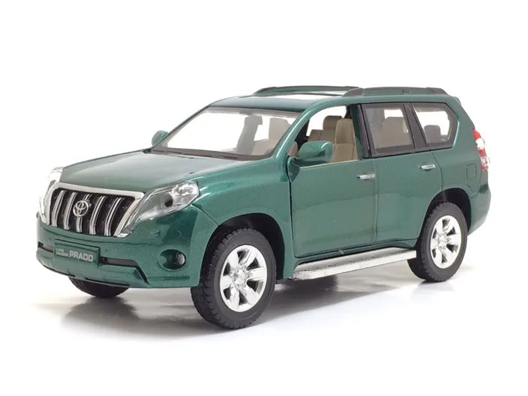 Высокая симитация 1:32 TOYOTA LAND CRUISER PRADO металлический сплав Модель автомобиля игрушки с вытягиванием назад для детей подарки на день рождения - Цвет: C