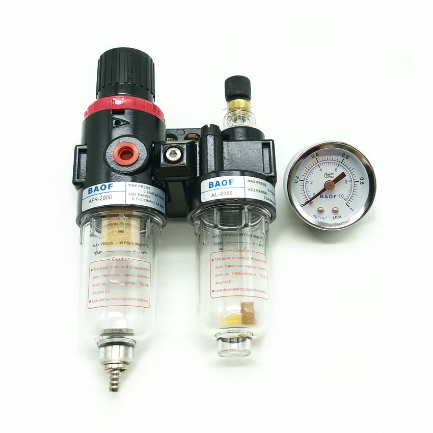 AFC2000 1/4 ''порт блок очистки источника воздуха F.R.L комбинированный регулятор