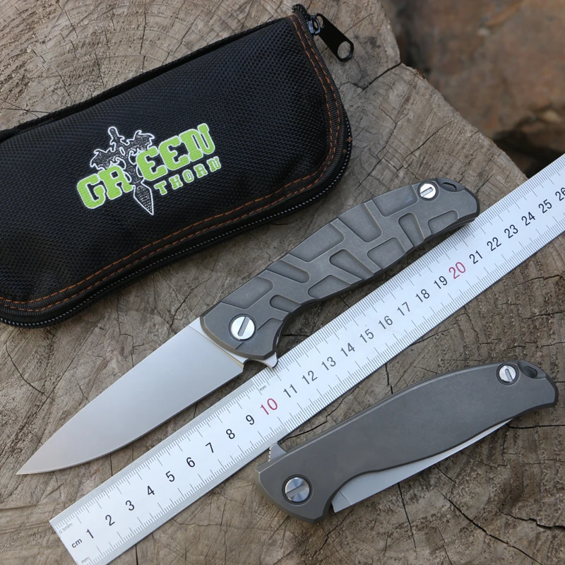Green thorn flipper 95 D2 K110 стальной нож T образная титановая ручка для кемпинга на природе