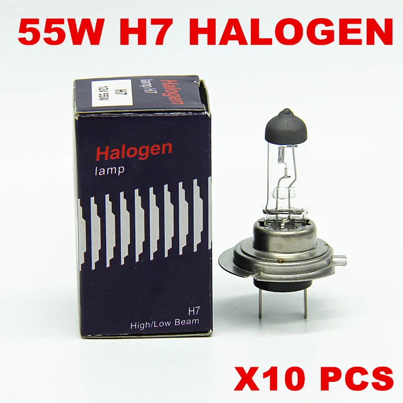 10pcs H7 Halogen 12V 55W Car 4300K White Fog Halogen Bulb Head Lamp Light