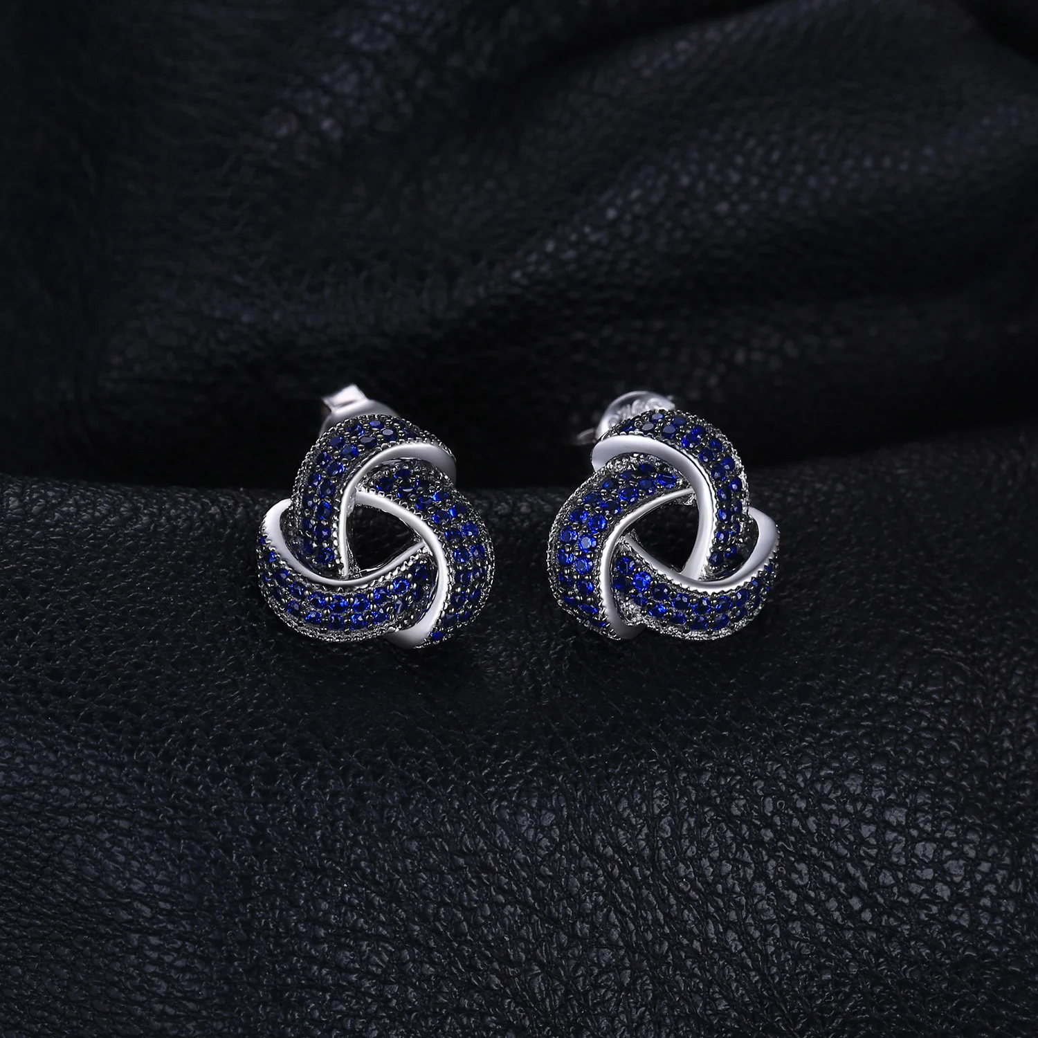 Jewelrypalace цветок 0.6ct создан синий шпинель заклепки Серьги натуральная 925 серебро