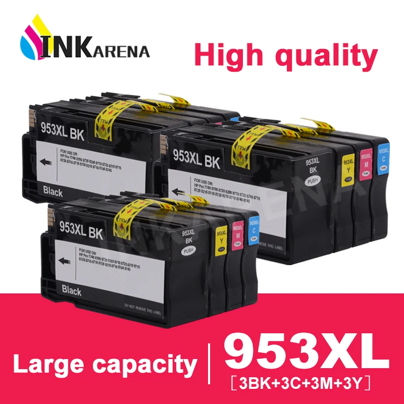 Картриджи для принтера INKARENA 953 HP XL чернильный картридж принтеров OfficeJet Pro 8700 8720 8200