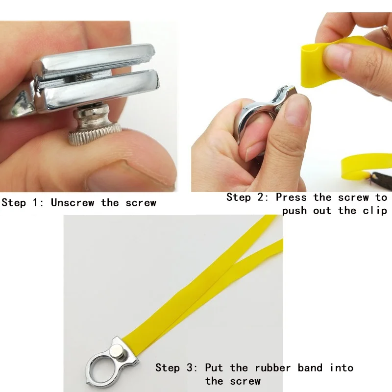 

outdoor hunting Powerful Finger Slingshots Ring Slingshot Hunting Catapult Stainless steel Metal with Rubber Outdoor Shooting