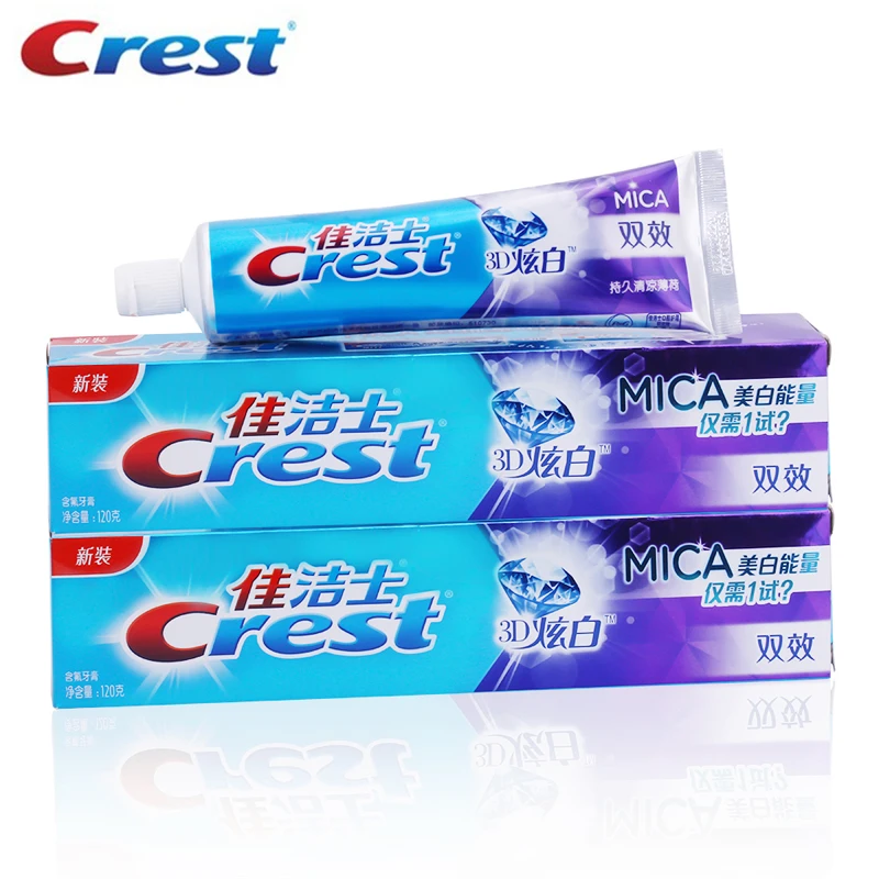 Зубная паста Crest 3D White с двойным эффектом 120 г * 2 шт.|flavored toothpaste|whitening toothpastefluoride