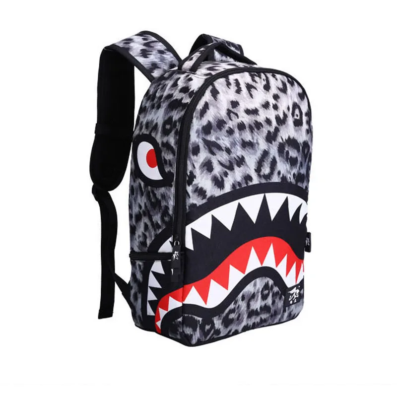 Primary School Bags Cool Leopard Shark Backpack for Students Schoolbag Boys Girls Backpacks Book Bag Kids Best Gift | Багаж и сумки - Фото №1