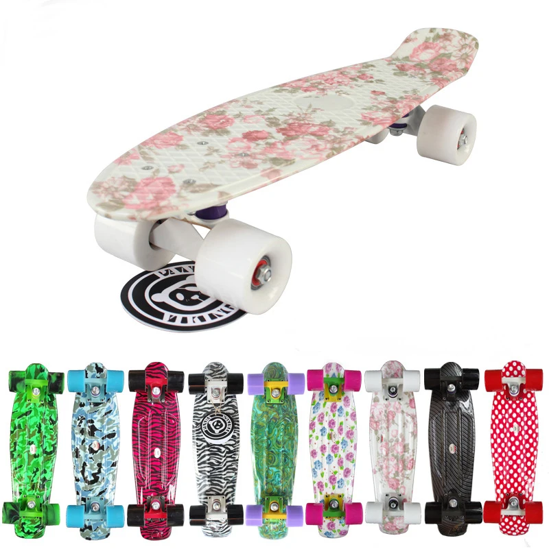 Горячая Распродажа мини крейсерская доска Пластиковый Скейтборд 22 &quotX 6&quot Ретро