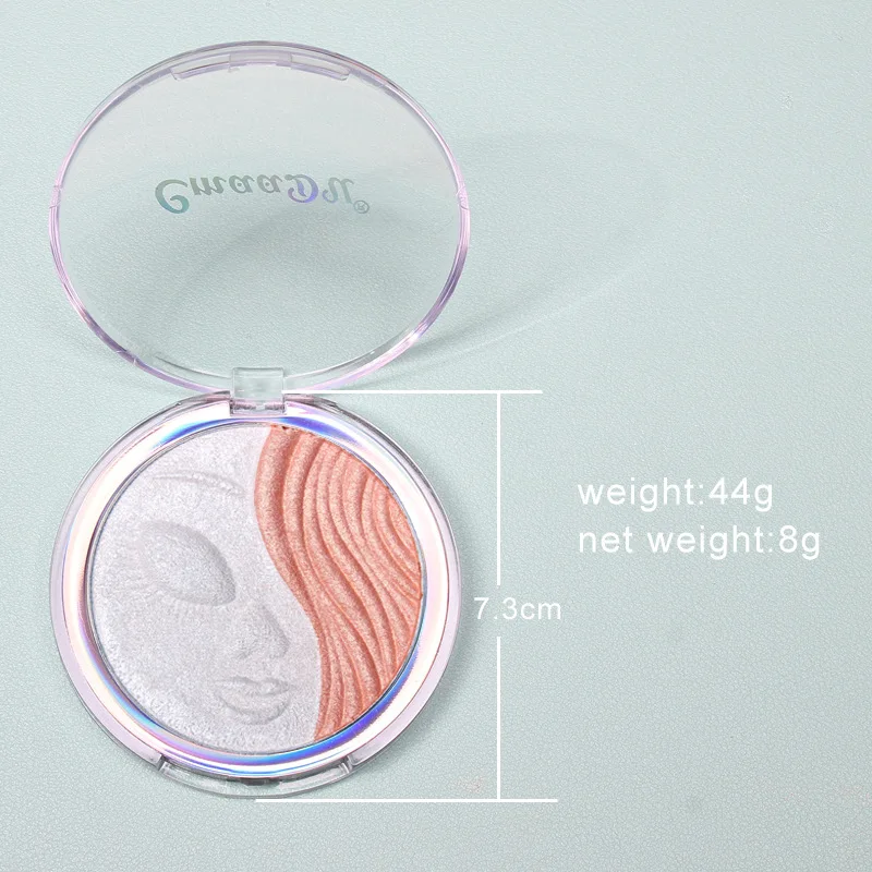 Хайлайтер CmaaDu палитра контур лица для макияжа пудра бронзер профессиональный