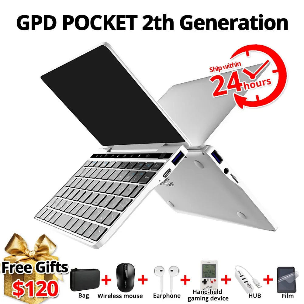 GPD Pocket2 Pocket 2 7 дюймовый сенсорный экран в алюминиевом корпусе мини ноутбук UMPC с