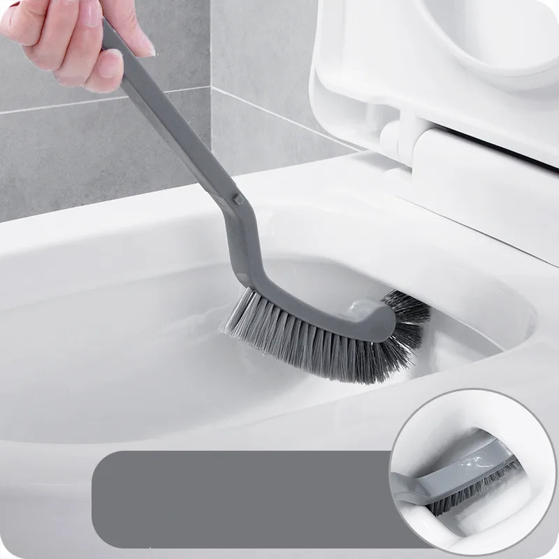 1pc Multifunctional Plain Long Handle Soft Hair Toilet Brush Household Bathroom Cleaning Brush Dusty Brush