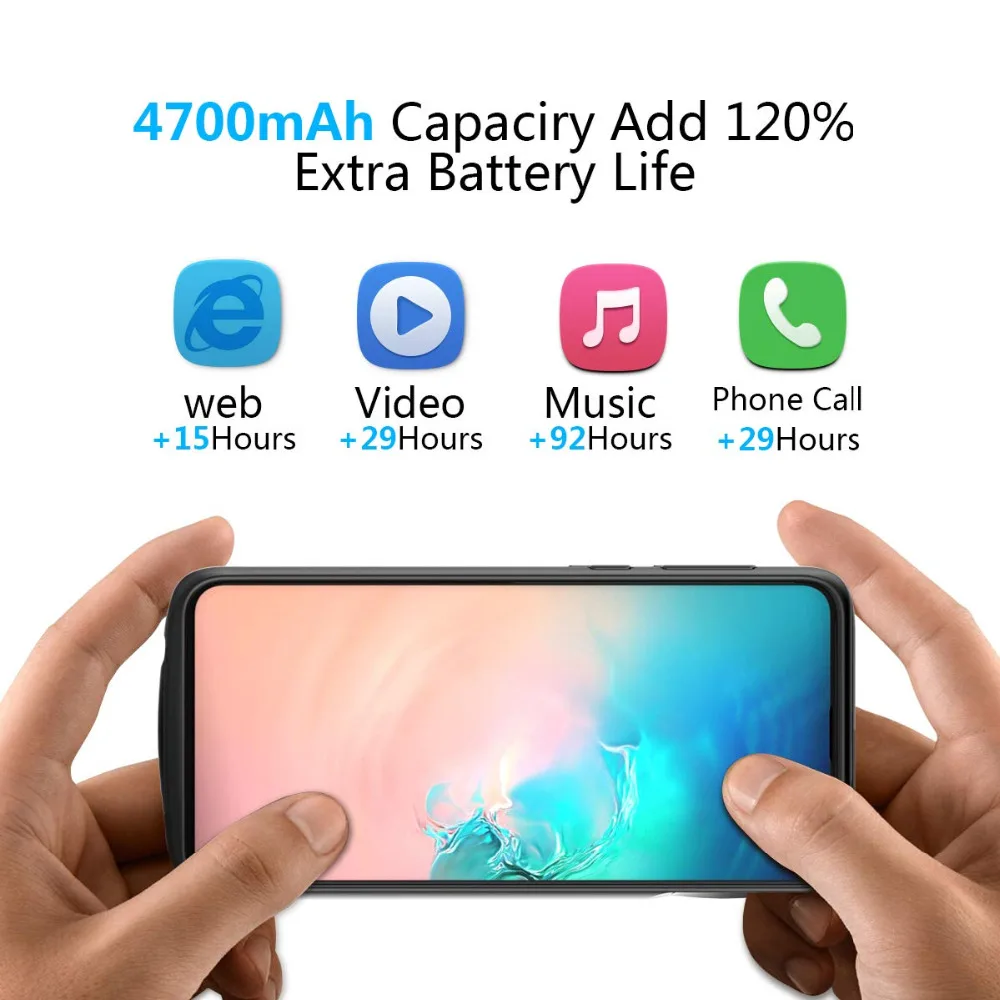 Чехол для аккумулятора samsung Galaxy S10 Plus 5000 мАч чехол портативного зарядного