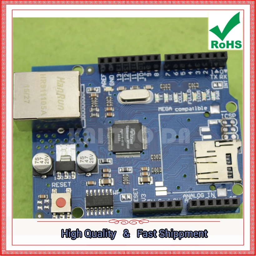 Плата расширения сети Ethernet W5100 плата SD-карты (C7B1) | Электронные компоненты и