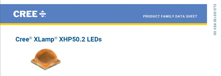 CREE XHP50 6500K XHP50.2 6500K холодный белый светодиодный Диод излучатель 6 в 12 В с 16 мм 20 мм Cooper PCB