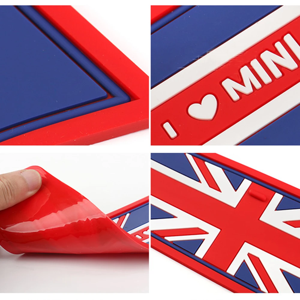 18PCS Union Jack Car Silicone Water Cup Gate Slot Mats Anti-Slip Pad For Mini Cooper S One d JCW F60 Countryman Accessories | Автомобили и