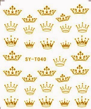 6 упаковок/лот Золотые/Серебряные наклейки на воду Металлические для ногтей