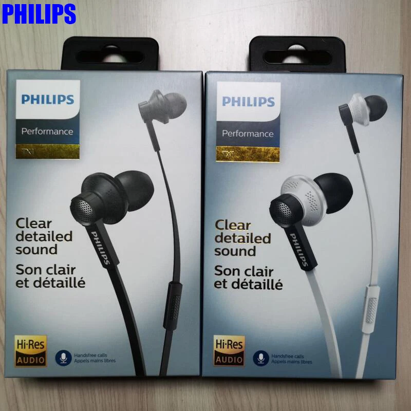 Оригинальные Наушники Philips Tx1 HiRes с высоким разрешением HIFI fever, наушники с шумоподавлением для мобильного телефона huawei