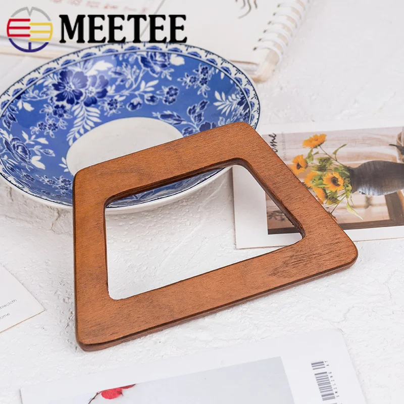 Meetee 1 пара/3 пары 14X12 см/8,6X14 см деревянные зажимные ручки пряжки с зажимом ручной DIY мешок кошелек делая декоративный аксессуар BF091