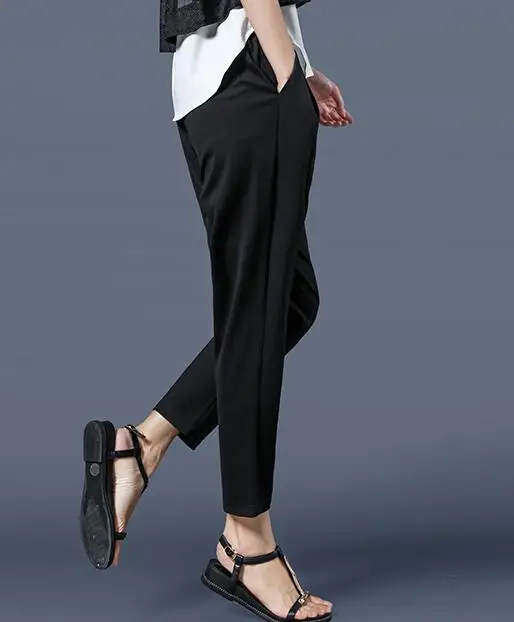 Женская мода новинка модные весенние свободные штаны Тонкие haroun с кодовым