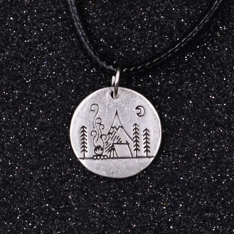 SanLan модная подвеска в виде гор природы кемпинг под большой яркой луной подарок