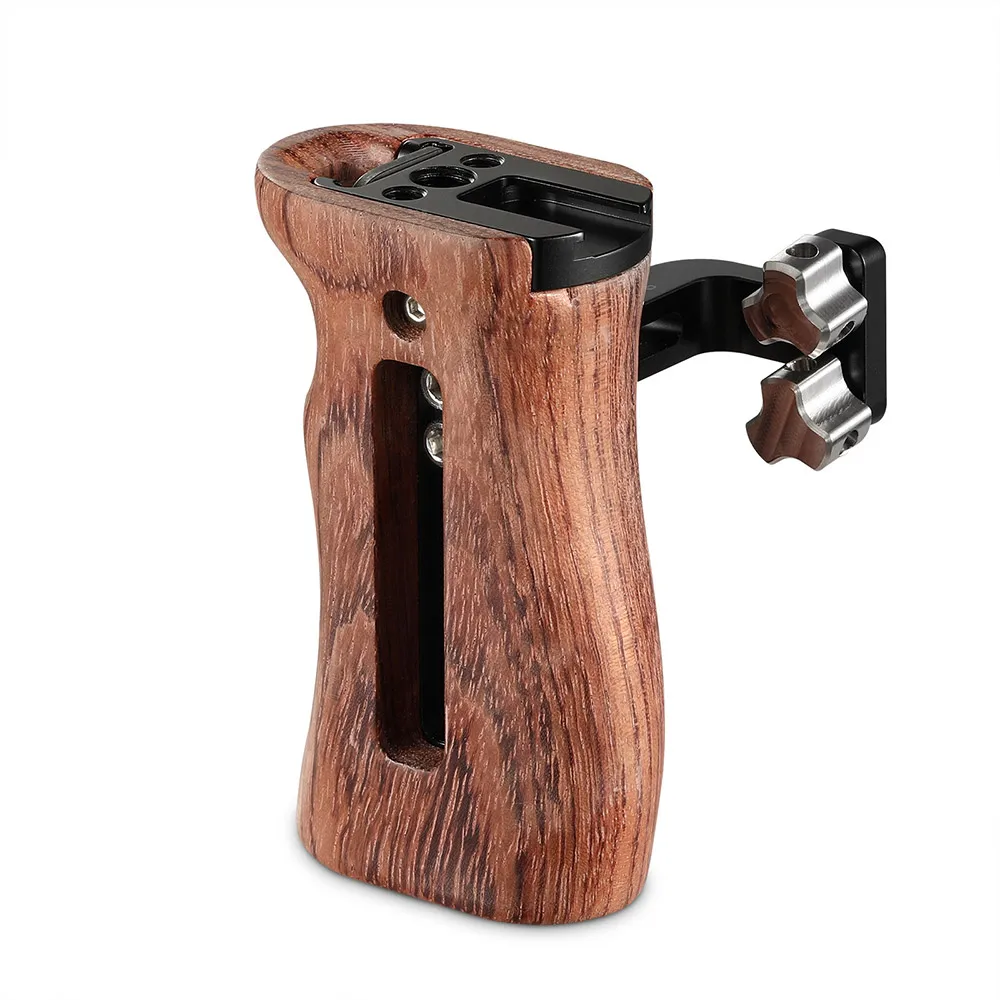 SmallRig DSLR рукоятка для универсальной камеры клетка деревянная боковая ручка с двумя 1/" резьбовыми отверстиями с 18 мм расстояние-2093