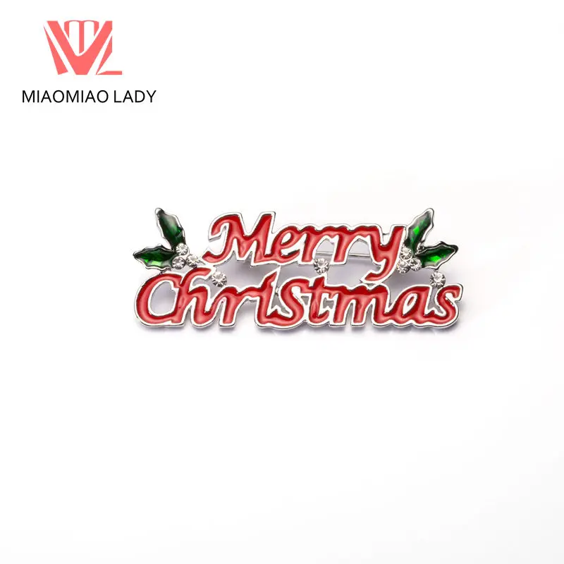 Merry Christmas Letter Trendy Brooches Needle Backpacks Steampunk Women Stylish Clothes Free Shipping Broach Pin | Украшения и