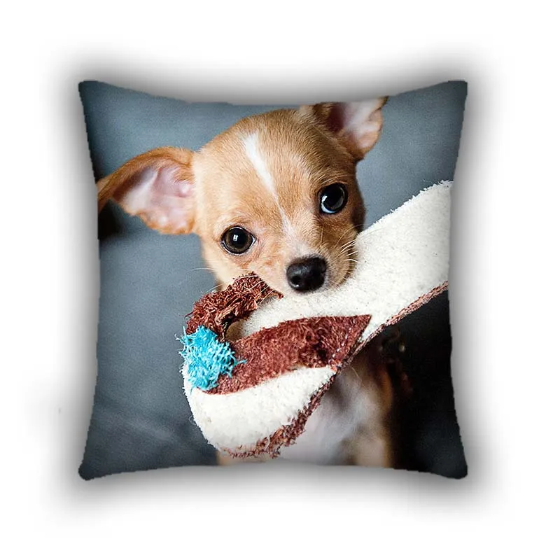 Новый дизайн 3D маленькая собака с обувью декоративная наволочка для подушки