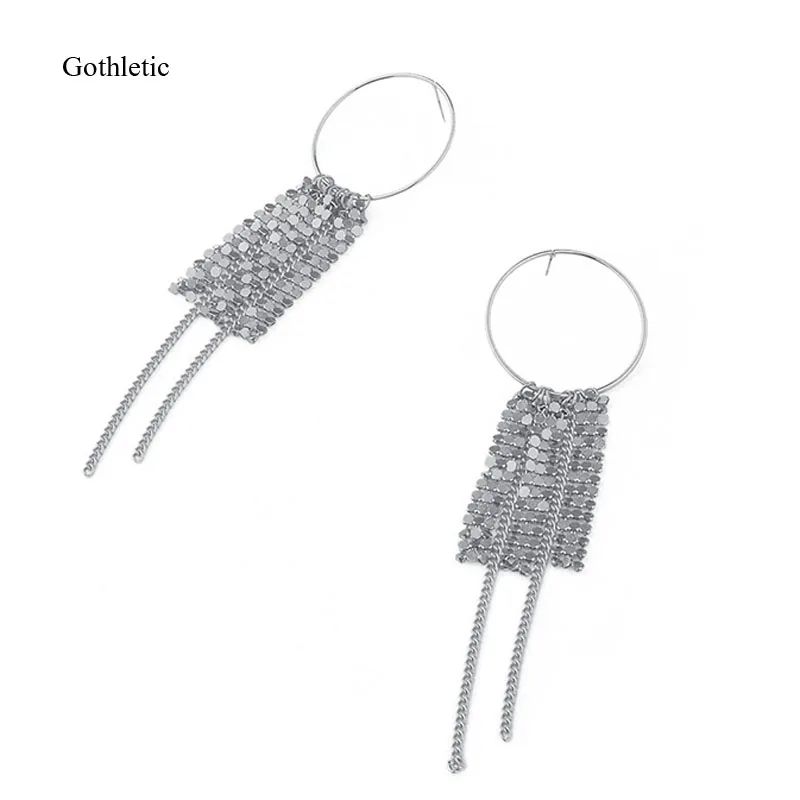 Готические анодированные голографические серьги Длинные украшения для вечерние