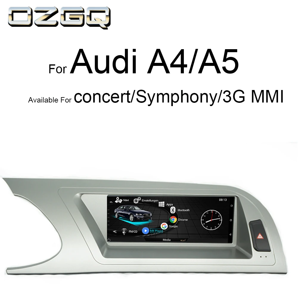 OZGQ Android IPS сенсорный экран автомобильный монитор аудио мультимедиа для Audi Concert